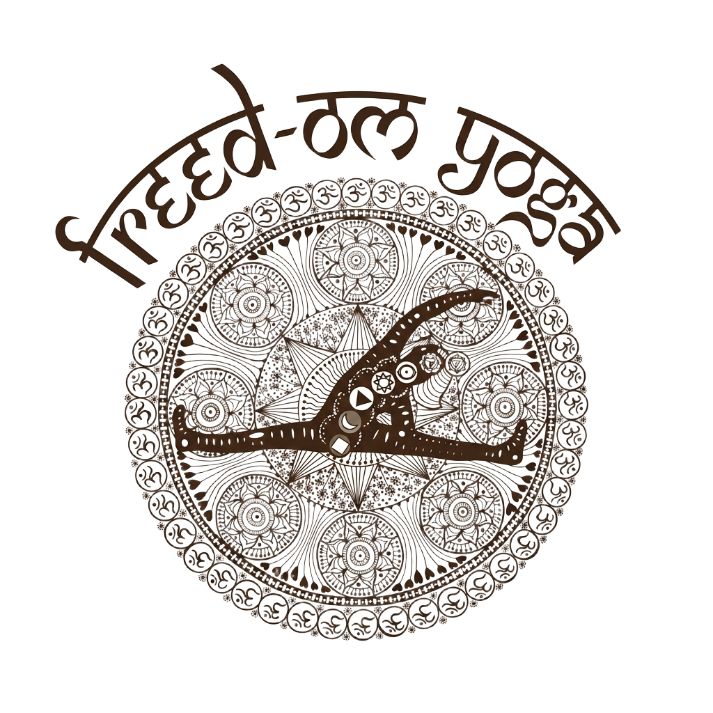 Freed-OM Yoga hand-drawn mandala emblem